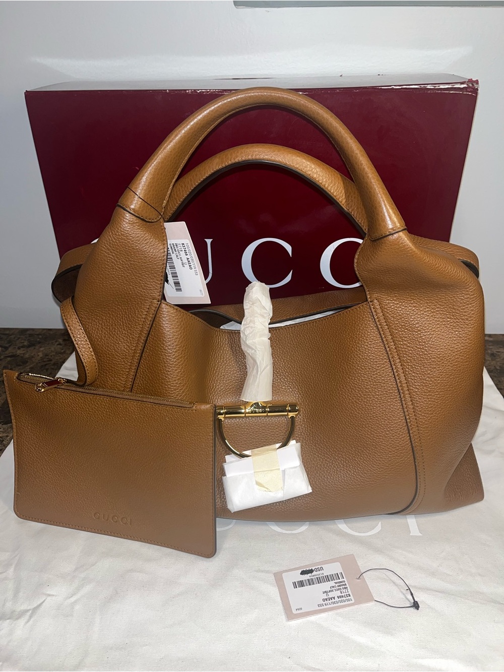Authentic Gucci Softbit Maxi Shoulder Bag